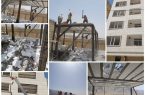 طبقه هشتم یک واحد مسکونی در کرمانشاه تخریب شد  