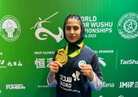 بانوی ووشوکار کرمانشاهی برسکوی اول مسابقات جوانان جهان ایستاد