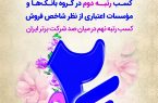 کسب رتبه دوم بانک رفاه در بین بانک ها و موسسات اعتباری کشور