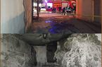 آتش سوزی اتاق فرار در بلوار ۱۷ شهریور کرمانشاه /نجات یک نفر از میان شعله های آتش و دود 